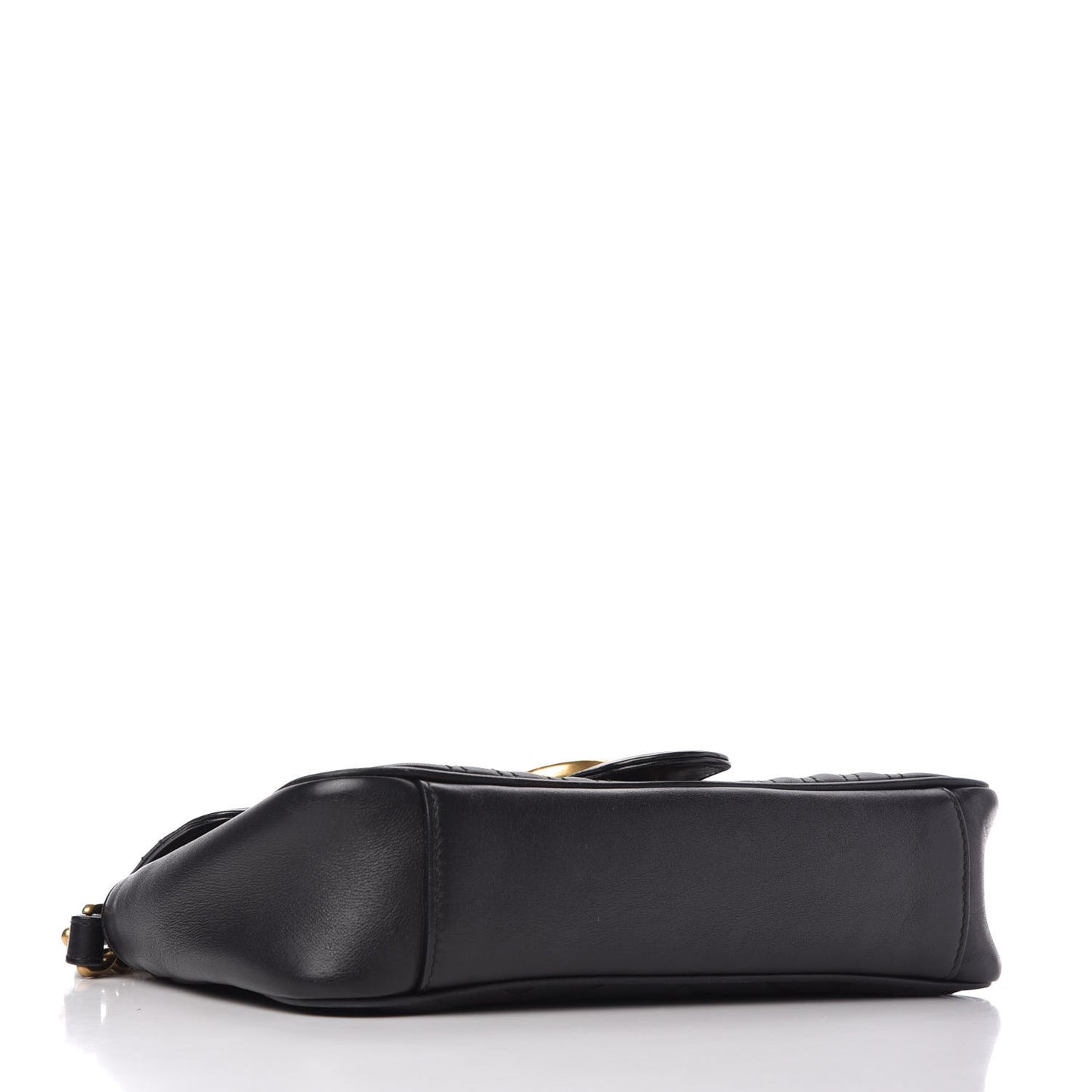 Calfskin Matelasse Small GG Marmont Shoulder Bag Black
