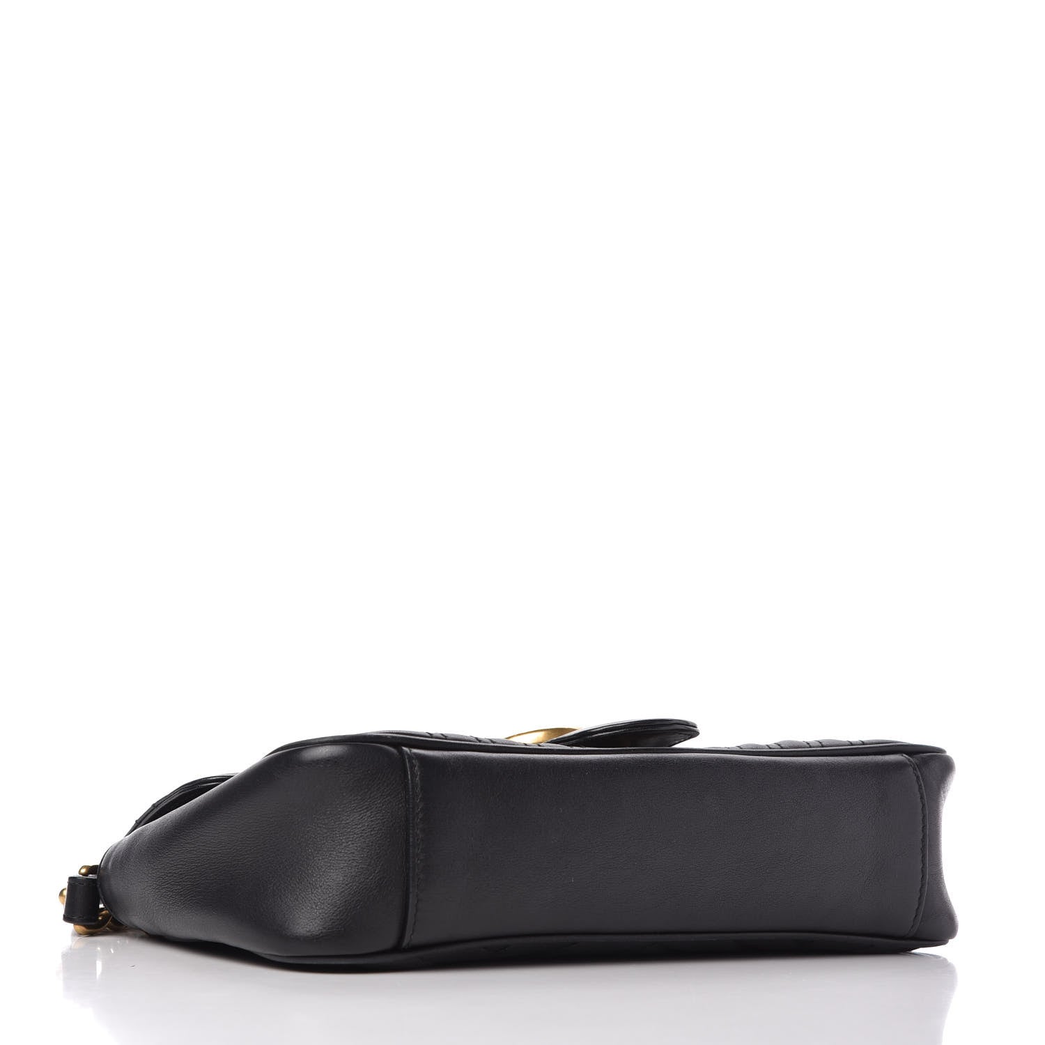 Gucci Calfskin Matelasse Small GG Marmont Shoulder Bag Black 4 of 10