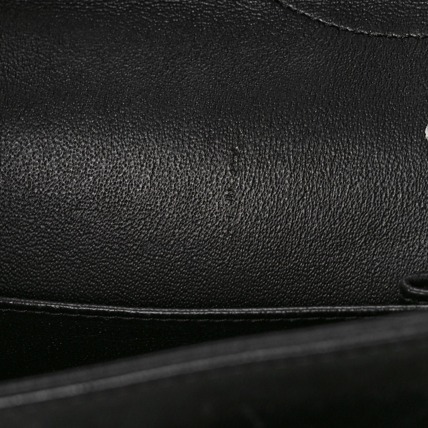 Patent Quilted Jumbo Double Flap Black