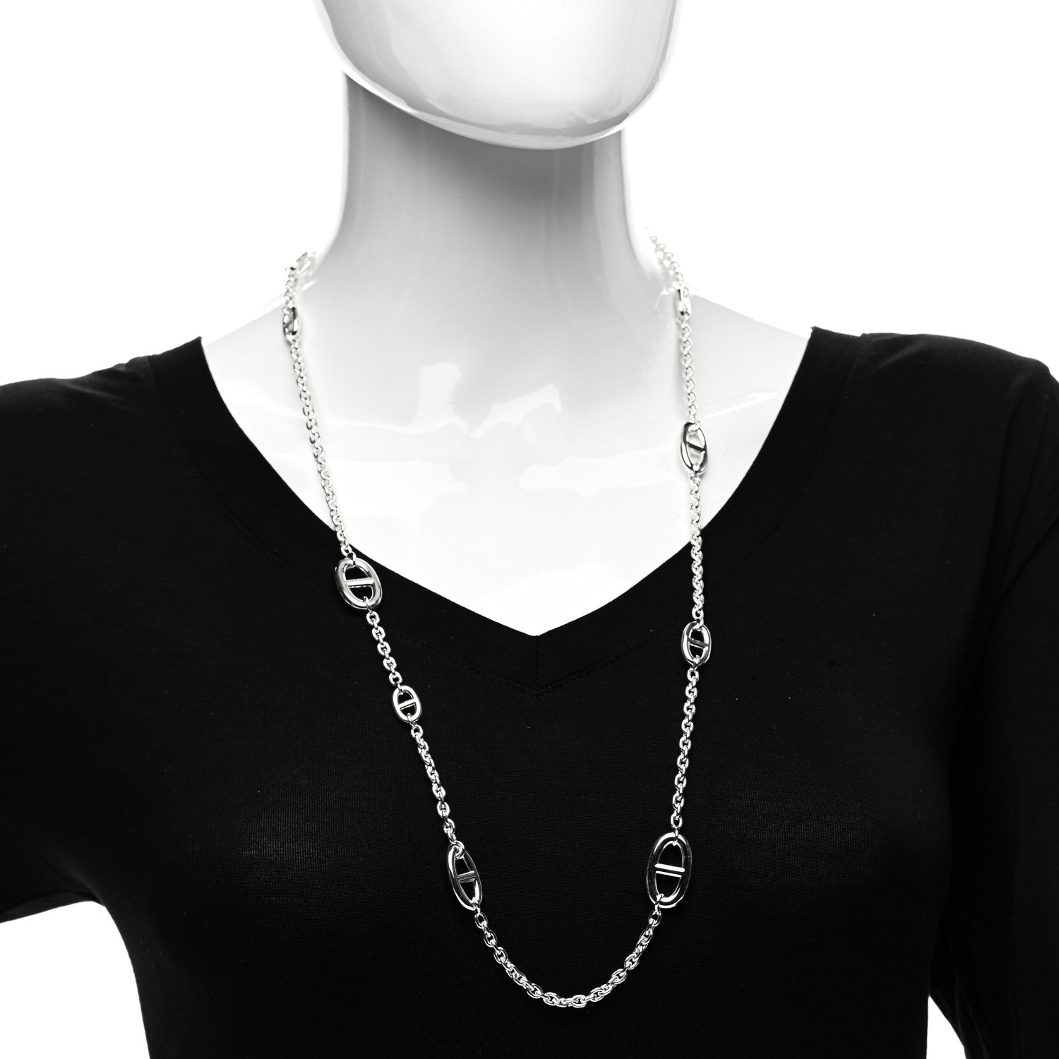 Hermes Sterling Silver Farandole Necklace 80 2 of 4