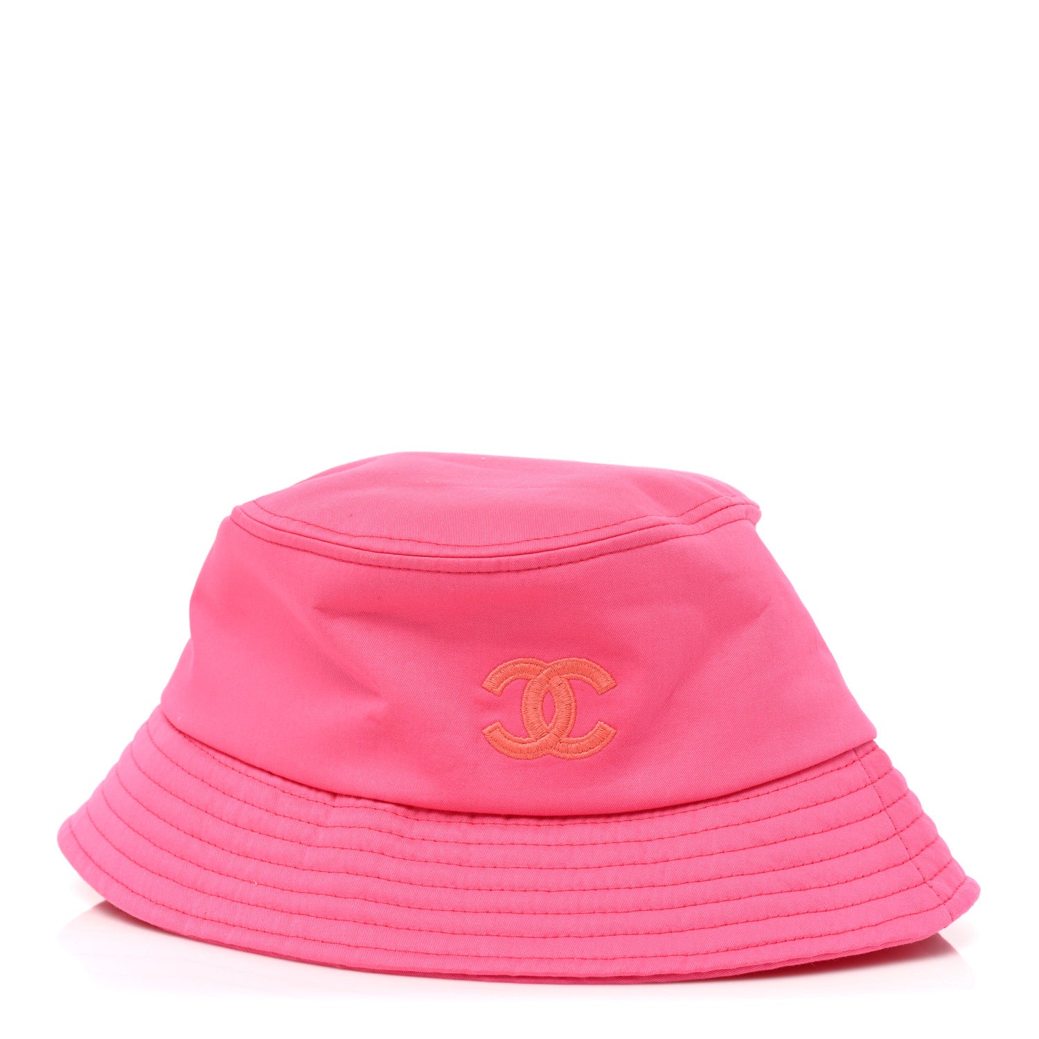 Chanel Canvas CC Bucket Hat S Fuchsia Orange 4 of 13