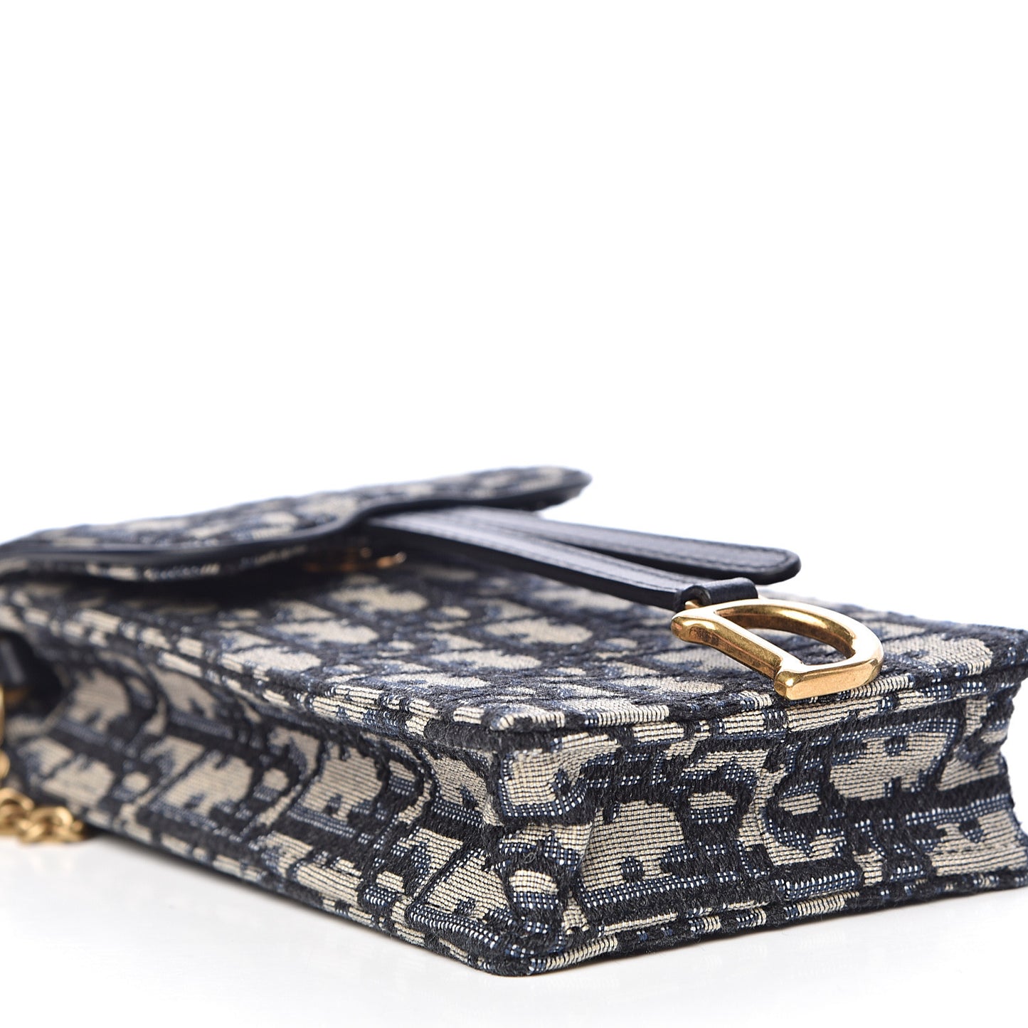 Oblique Saddle Chain Clutch Blue