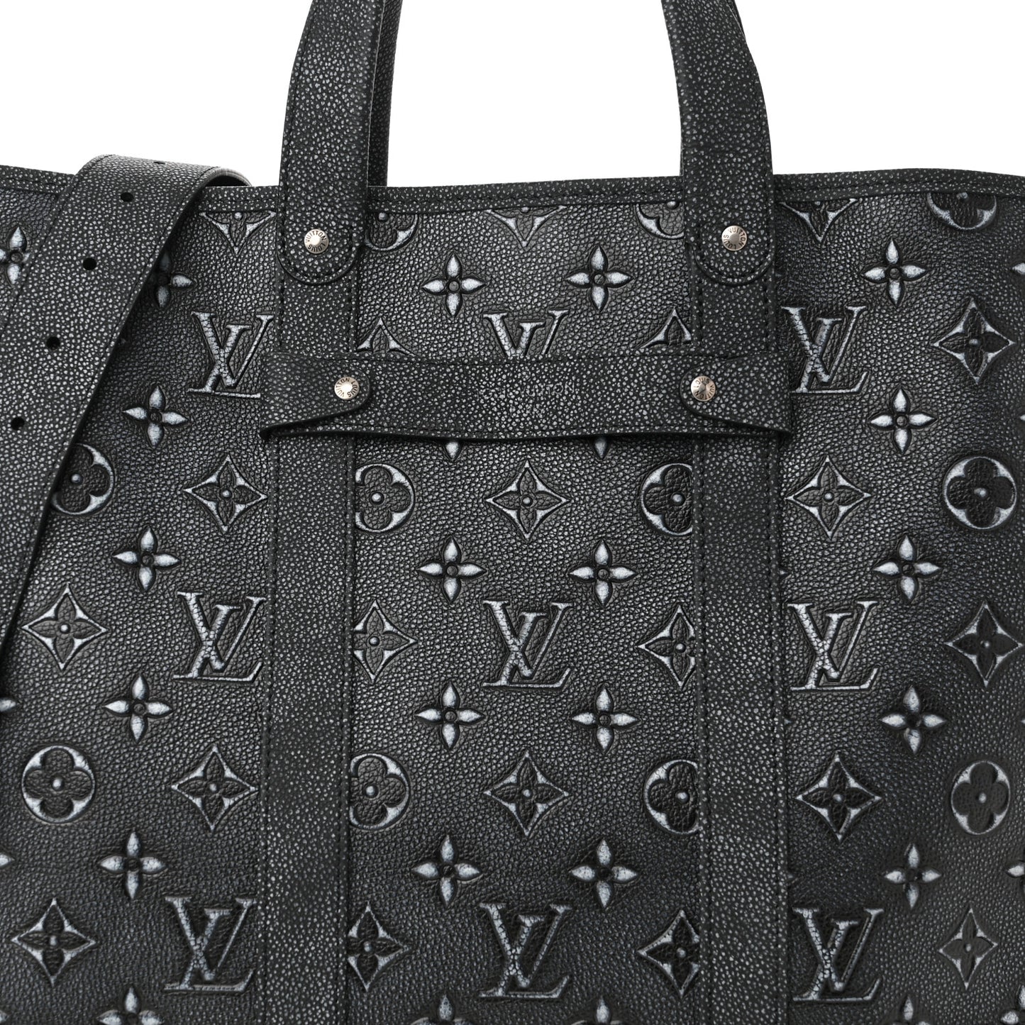 Calfskin Monogram Journey Tote Charcoal