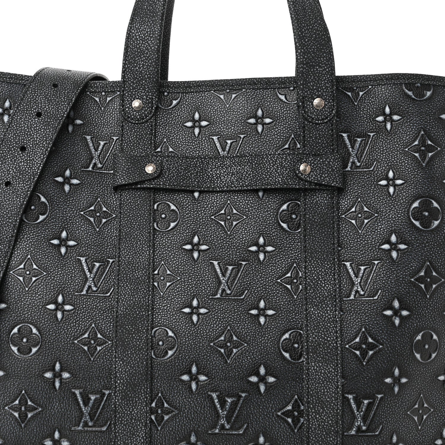 Louis Vuitton Calfskin Monogram Journey Tote Charcoal 7 of 10