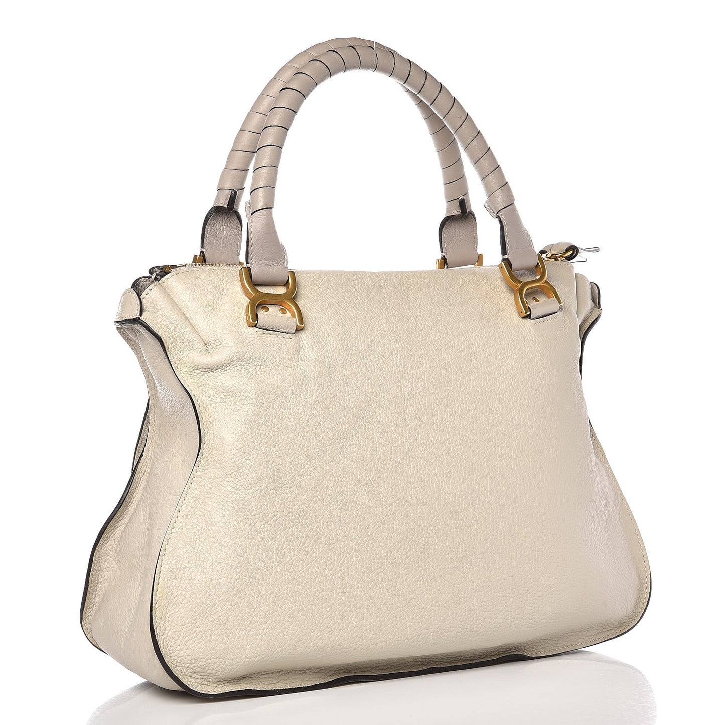 Calfskin Large Marcie Satchel Dove