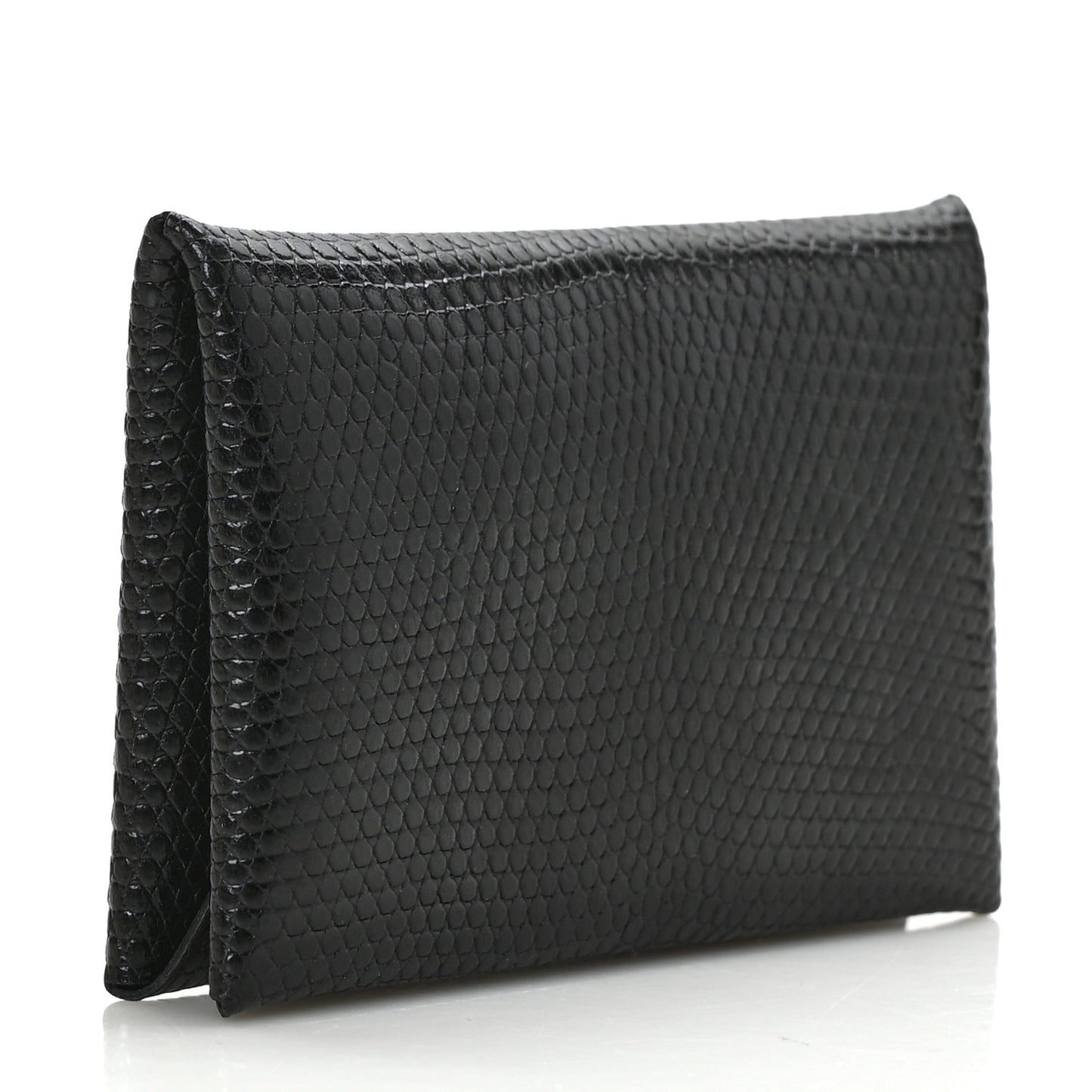 Lizard Calvi Card Case Black