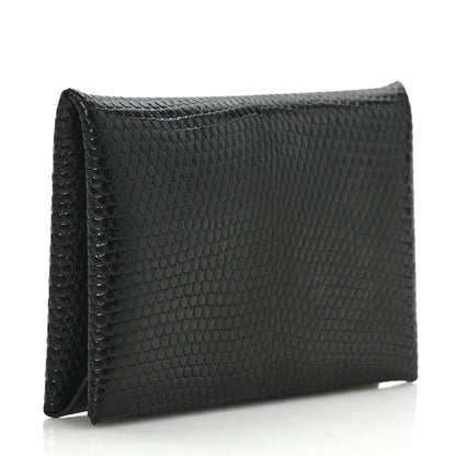 Hermes Lizard Calvi Card Case Black 3 of 7
