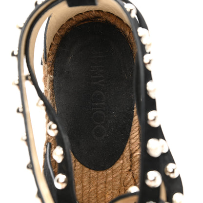 Jimmy Choo Suede Embellished Danica Espadrilles 40.5 Black 7 of 8