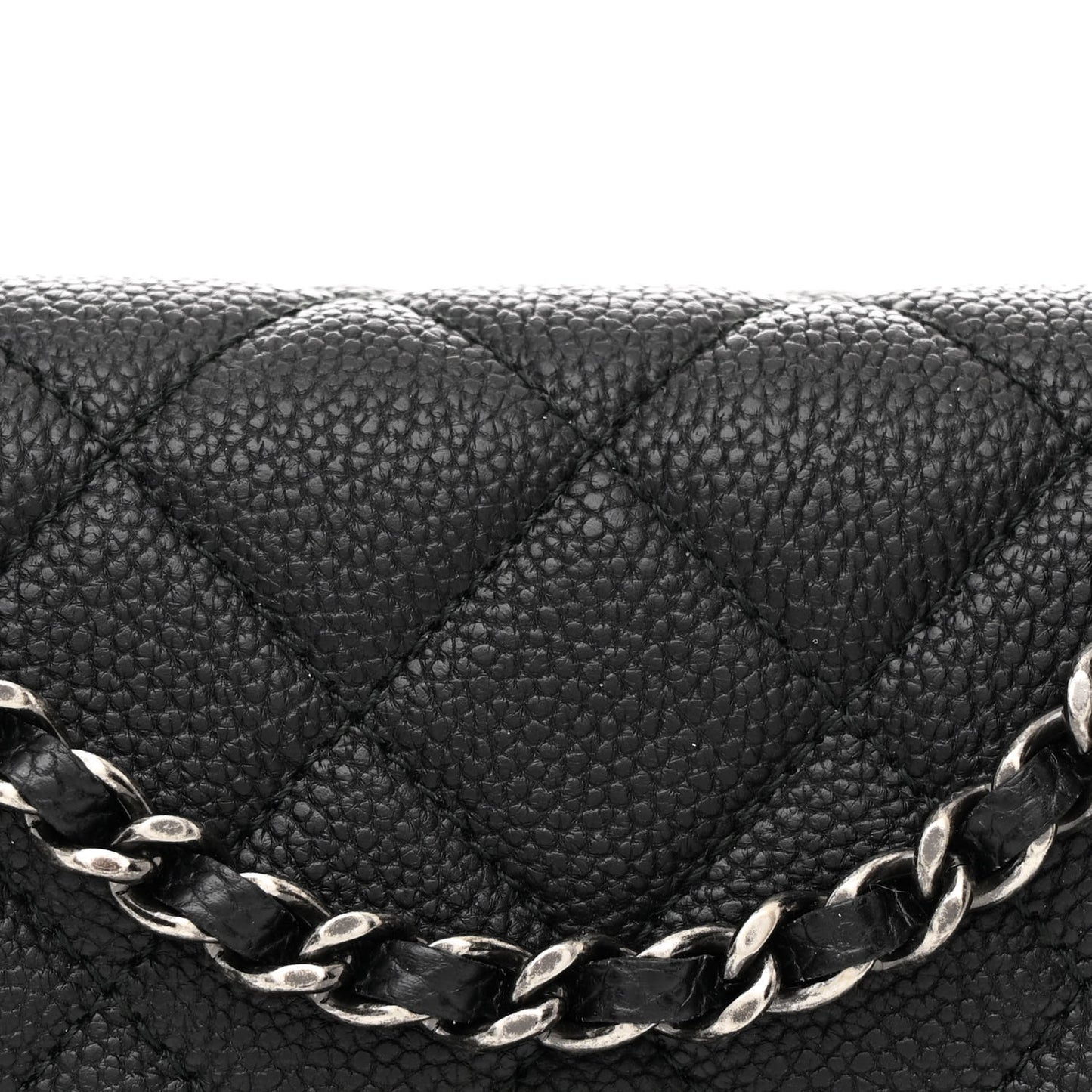 Caviar Quilted Boy Wallet On Chain WOC Black