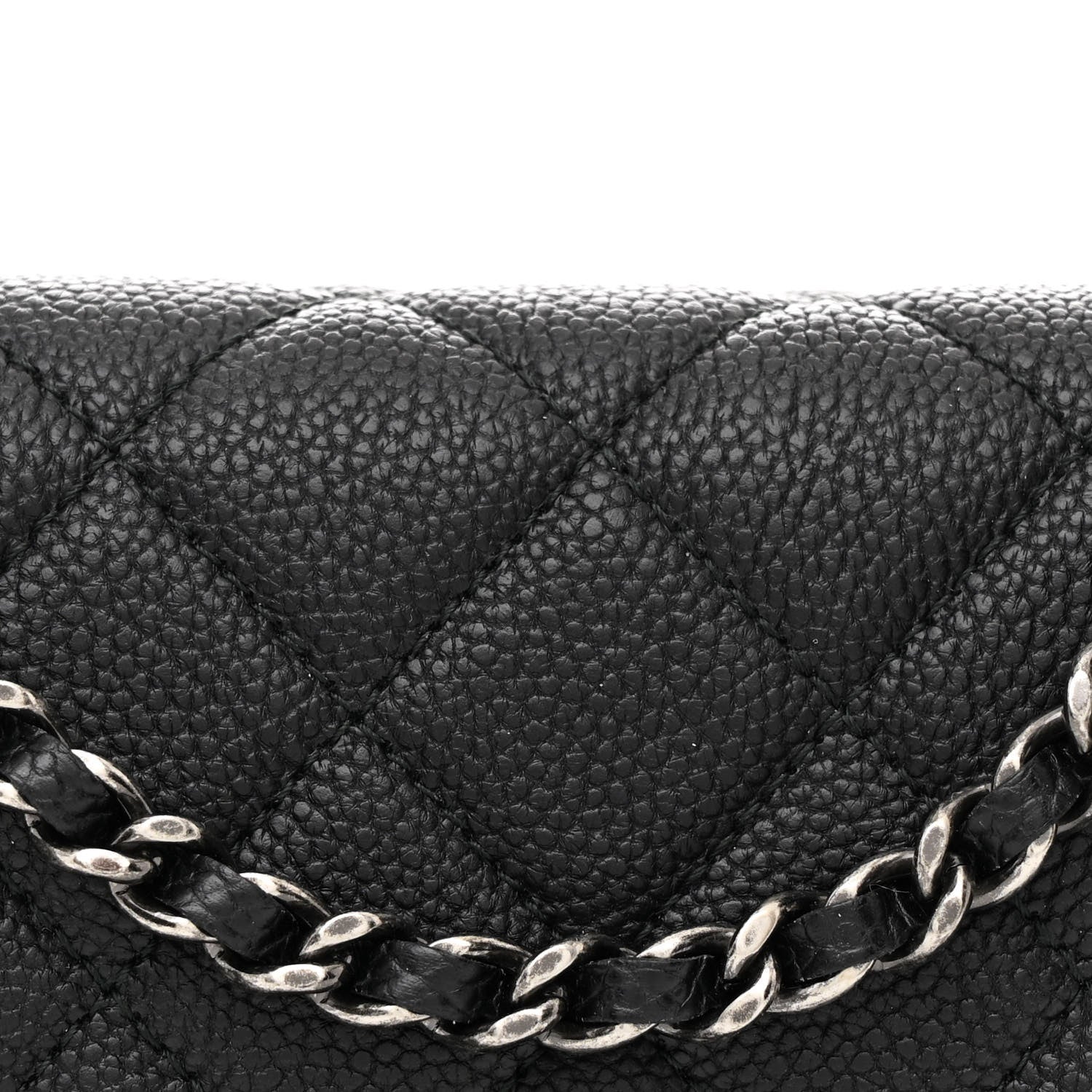 Chanel Caviar Quilted Boy Wallet On Chain WOC Black 9 of 12