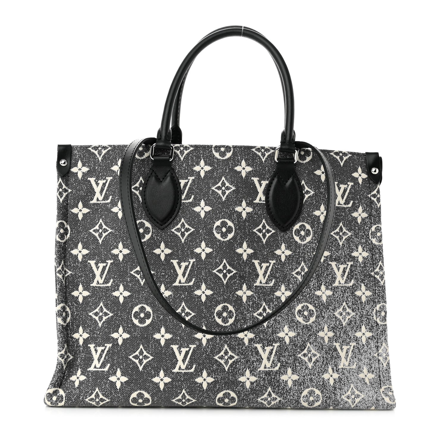 Monogram Jacquard Denim Onthego MM Black
