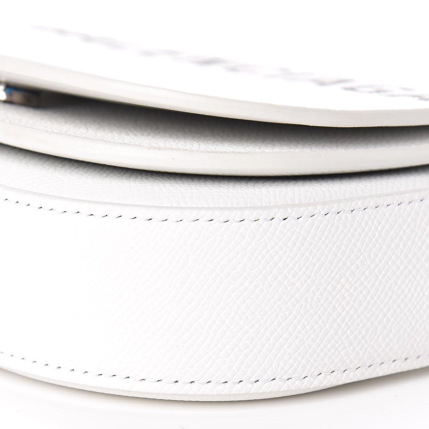 Grained Calfskin Logo Print Ville Day Bag XS White