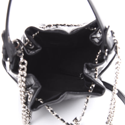 Chanel Caviar Quilted Small Chain Bucket Bag Black 5 of 10
