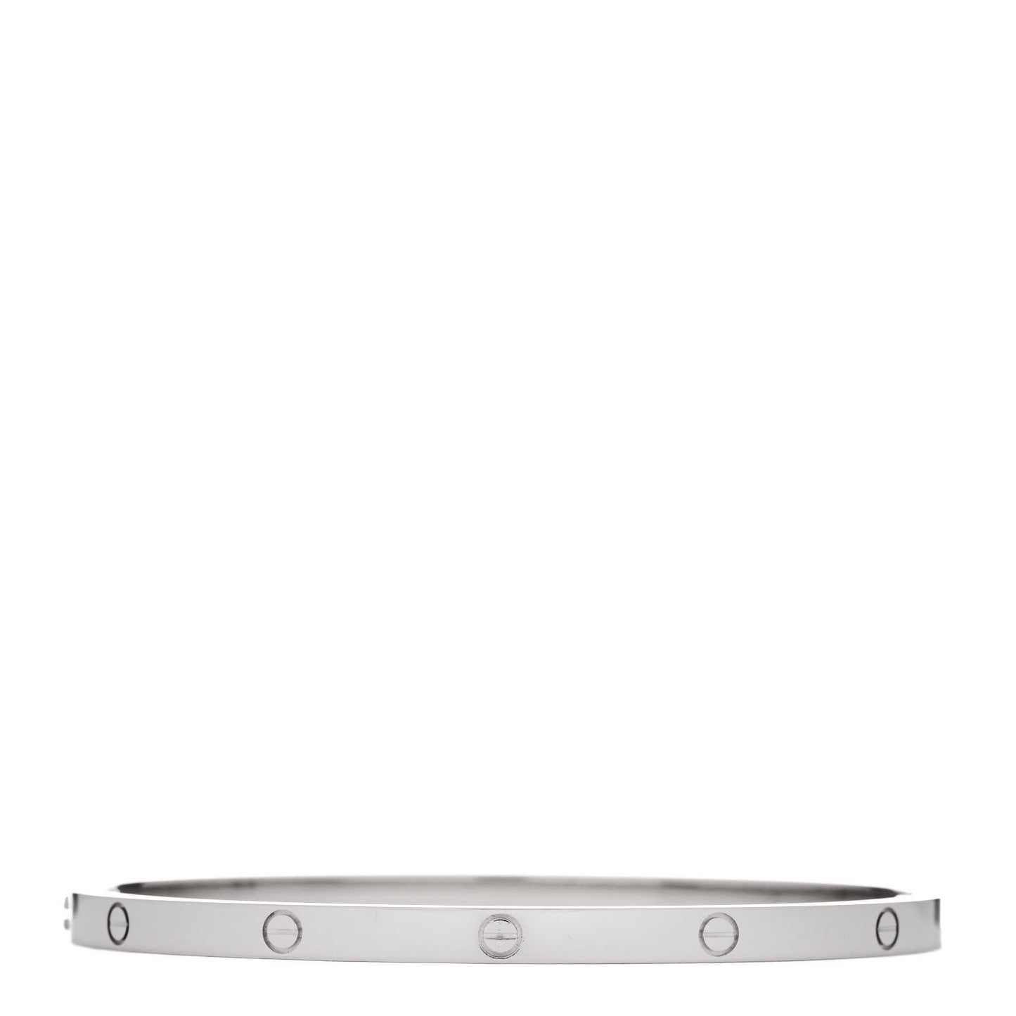 18K White Gold Small LOVE Bracelet 17