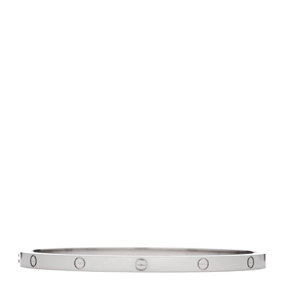 Cartier 18K White Gold Small LOVE Bracelet 17 2 of 8