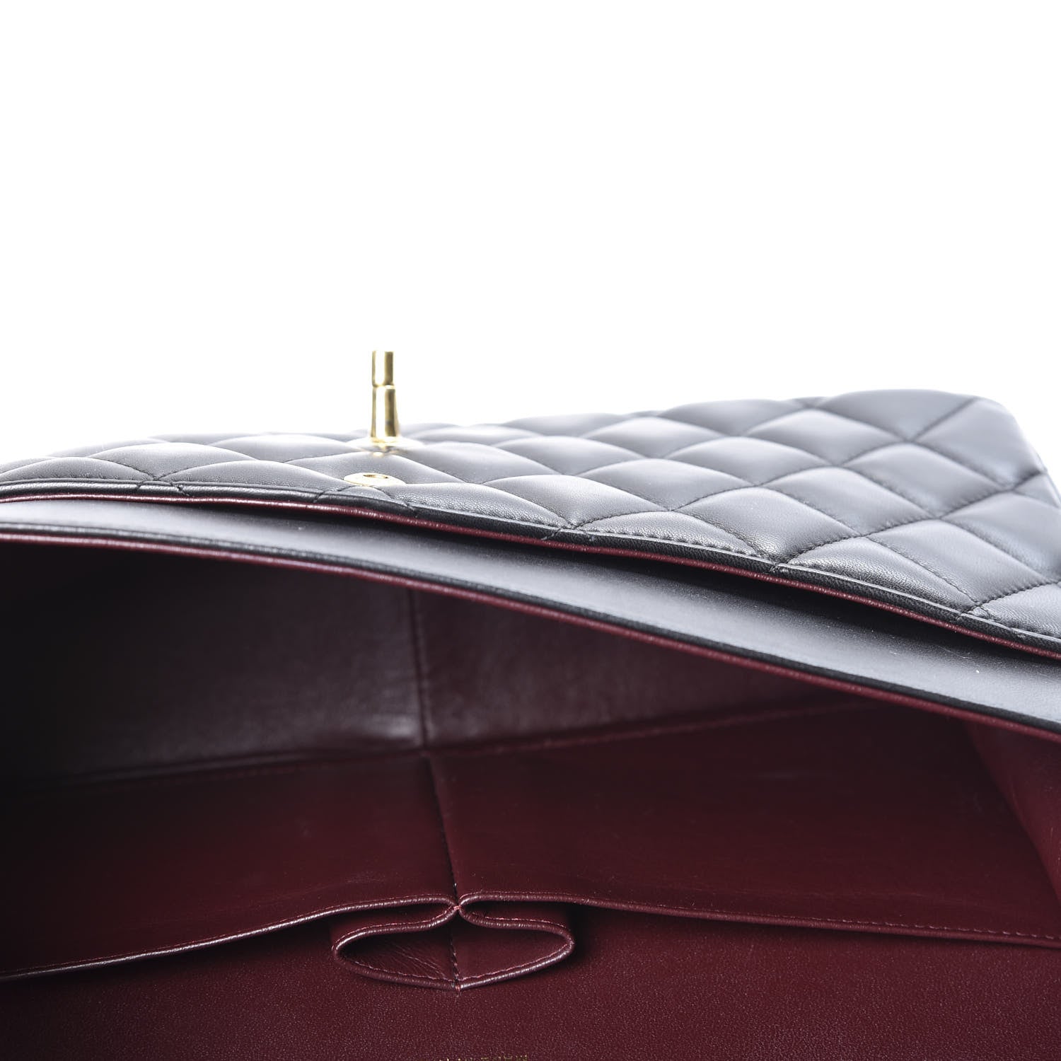 Chanel Lambskin Quilted Jumbo Double Flap Black 4 of 9