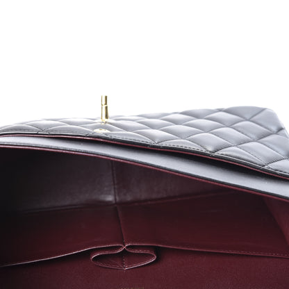 Chanel Lambskin Quilted Jumbo Double Flap Black 4 of 9