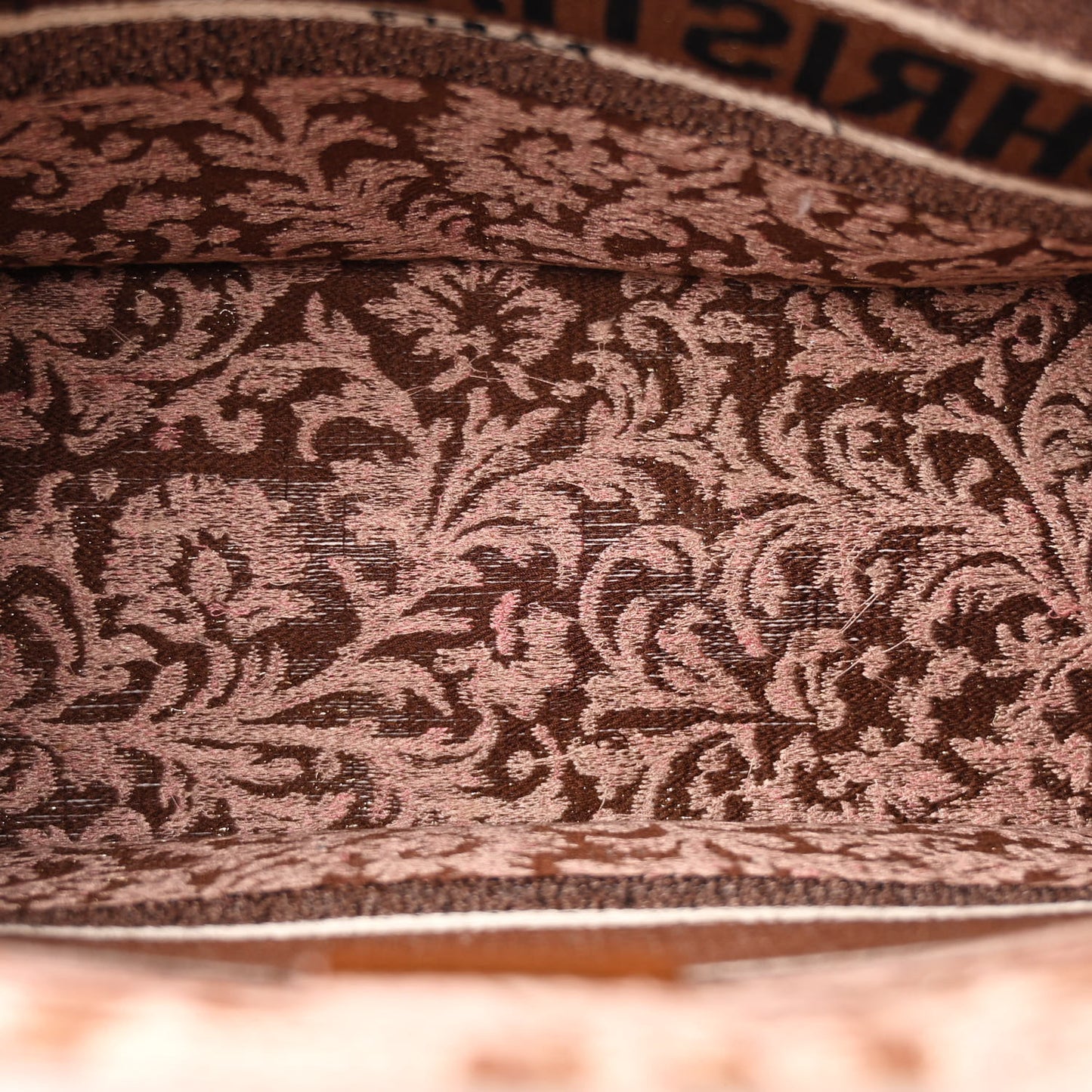 Canvas Embroidered Medium Brocart Book Tote Metallic Pink