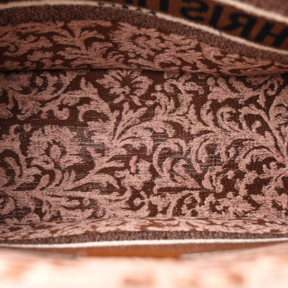 Christian Dior Canvas Embroidered Medium Brocart Book Tote Metallic Pink 5 of 10