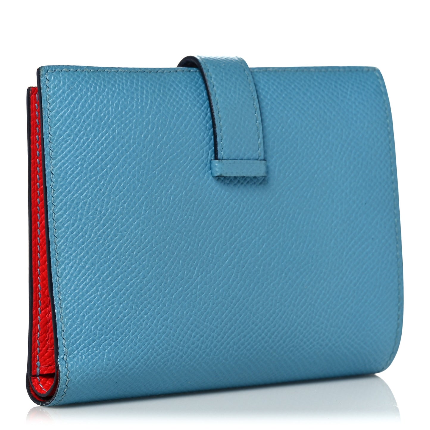Epsom Verso Bearn Compact Wallet Bleu Du Nord Rouge De Coeur