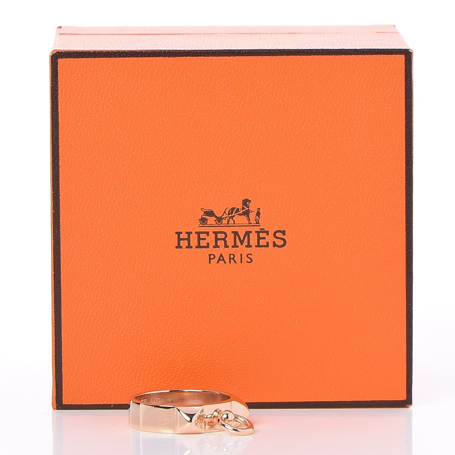 Hermes 18K Rose Gold PM Collier De Chien Ring 53 6.25 6 of 6