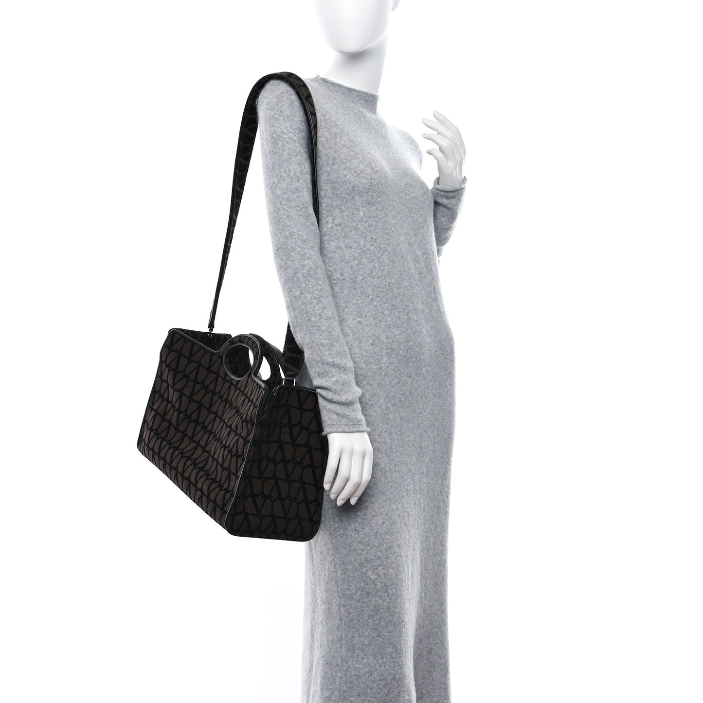 Toile Iconographe Goatskin Le Troisieme Shopping Bag Black Fondant