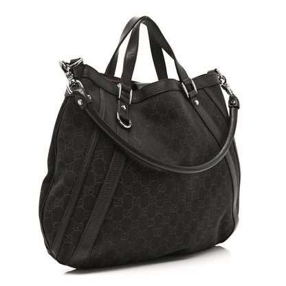 Gucci Monogram Medium Abbey Convertible Tote Dark Brown 3 of 10