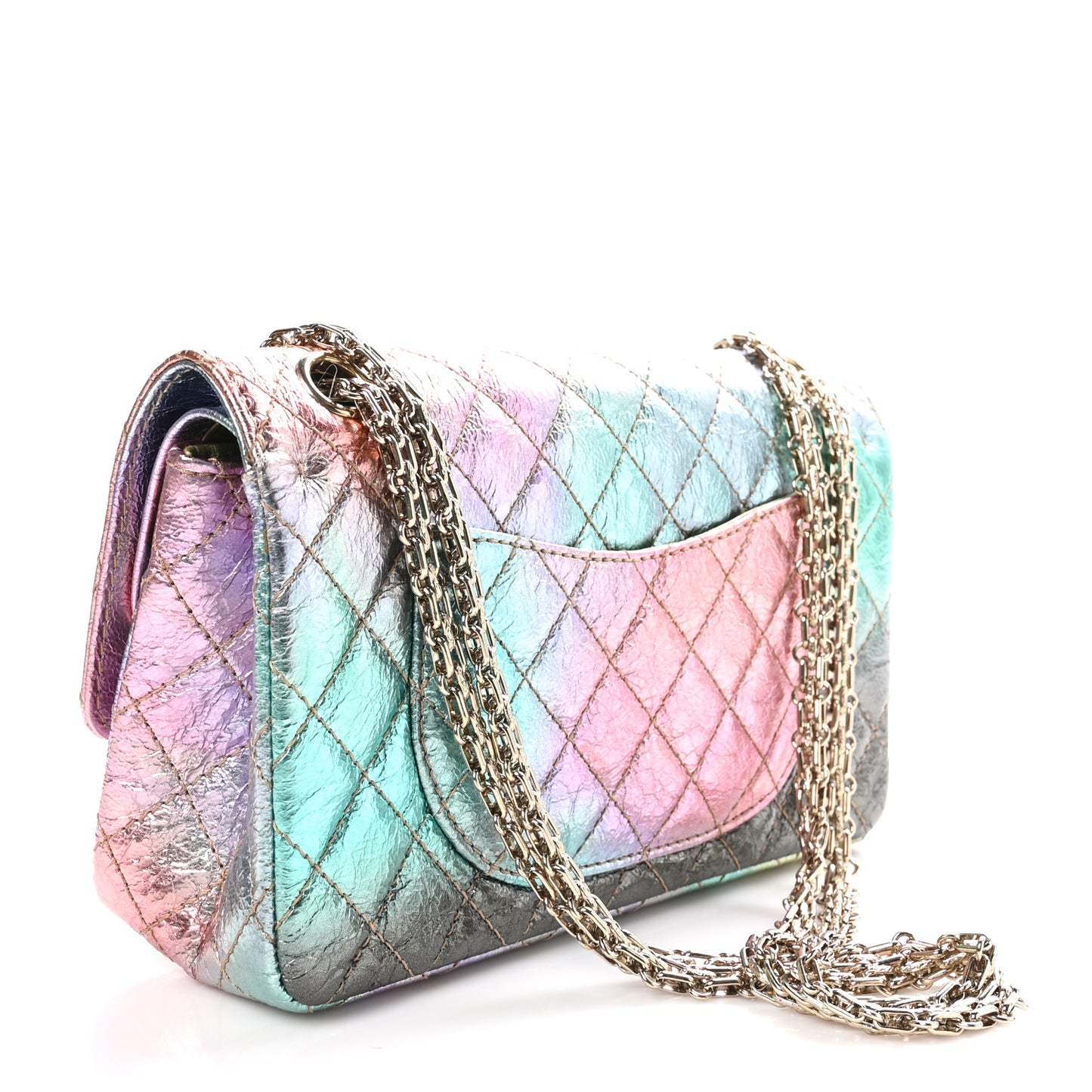 Metallic Goatskin Quilted 2.55 Reissue 225 Flap Multicolor