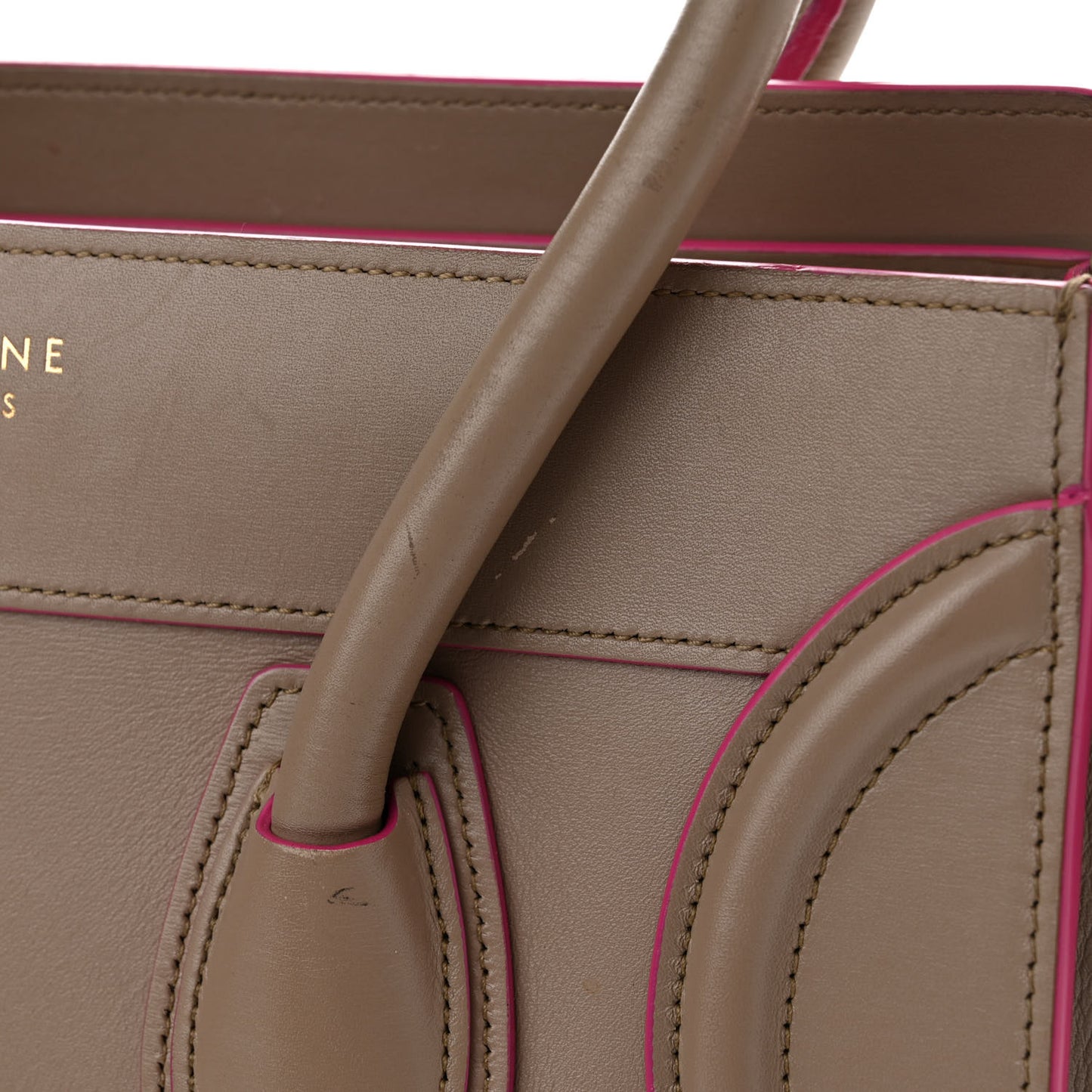 Palmelato Calfskin Micro Luggage Beige