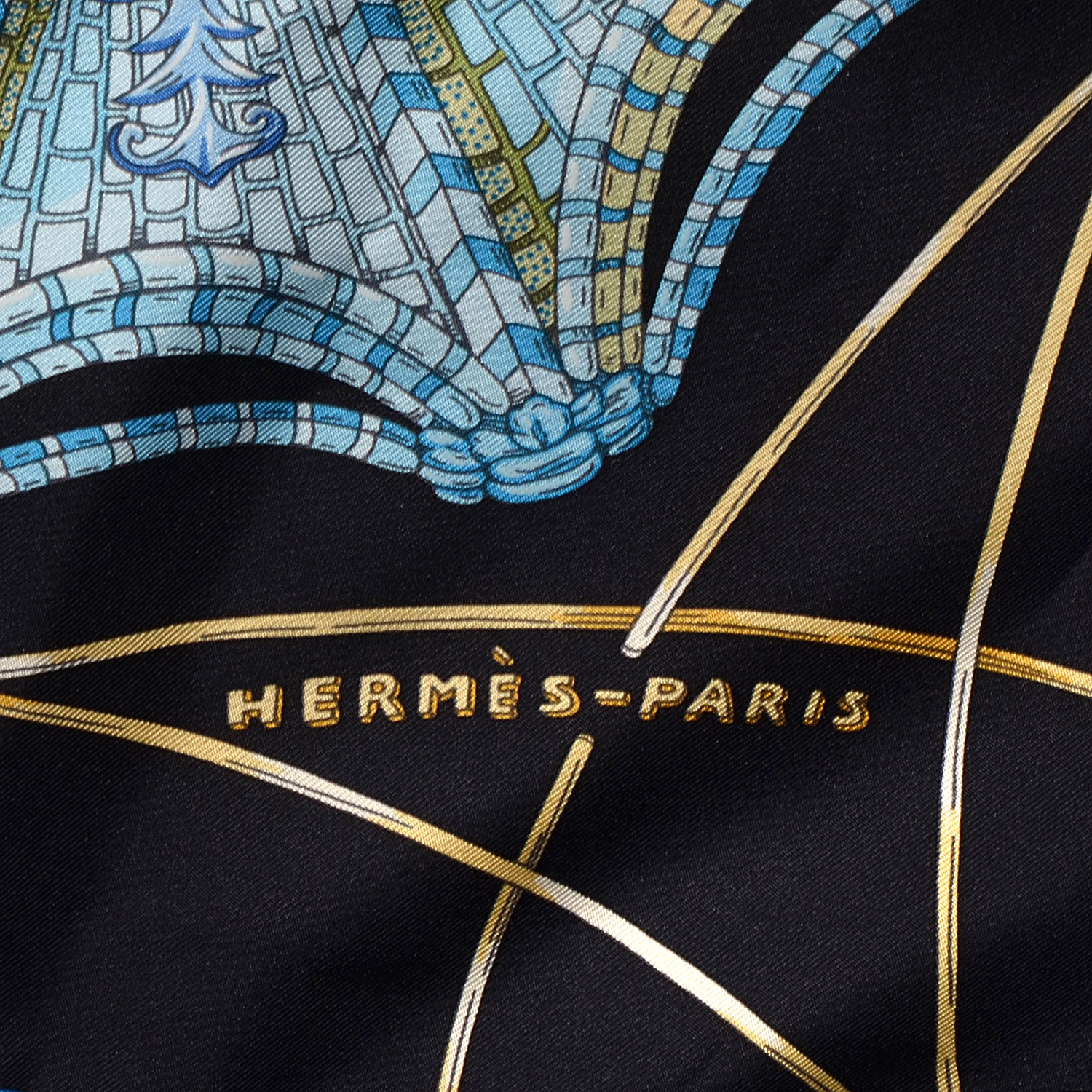 Hermes Silk Les Domes Celestes Scarf 90 4 of 7