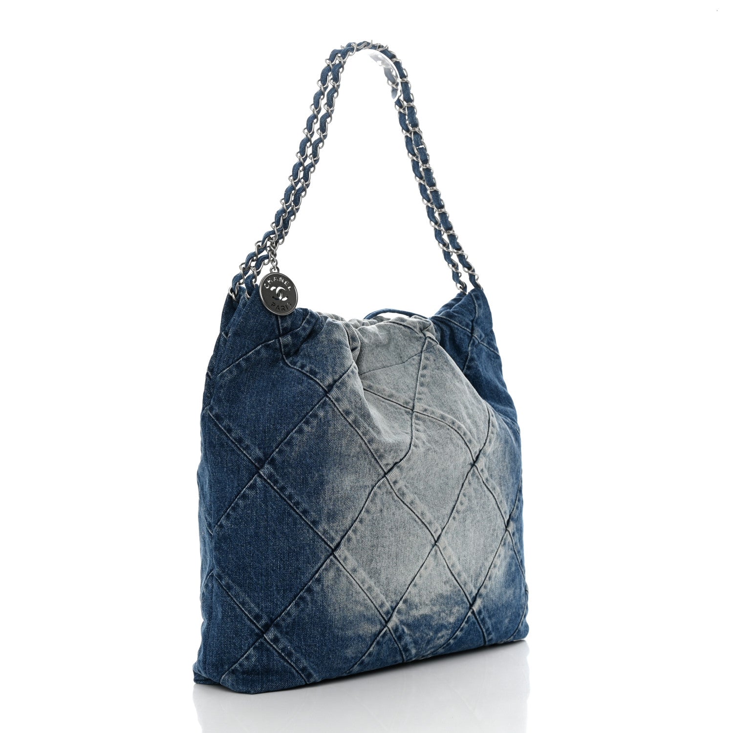 Chanel Denim Quilted Chanel 22 Blue 4 of 11