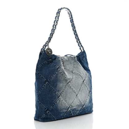 Chanel Denim Quilted Chanel 22 Blue 4 of 11