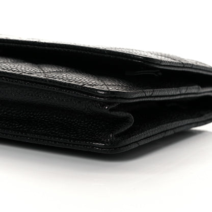 Chanel Caviar Quilted Wallet On Chain WOC Black 10 of 10