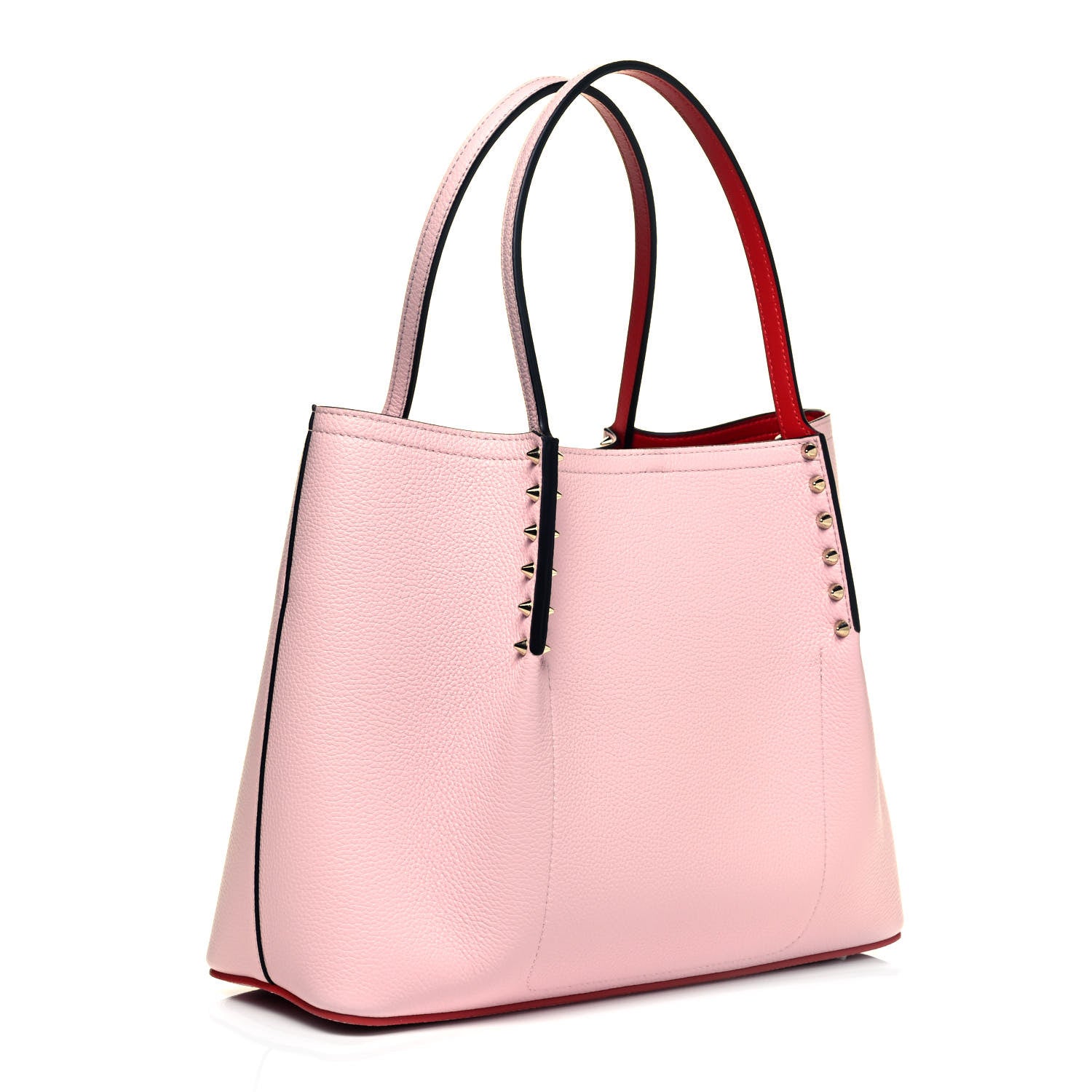 Christian Louboutin Calfskin Spiked Small Cabarock Shopper Tote Poupee 3 of 8