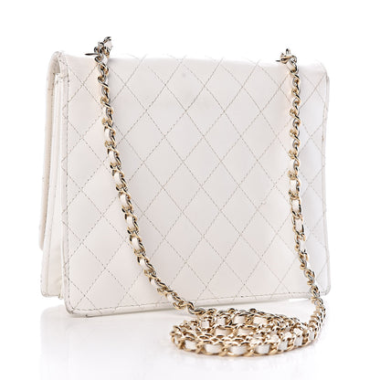 Chanel Glazed Calfskin Stitched Mini Square Flap White 3 of 18