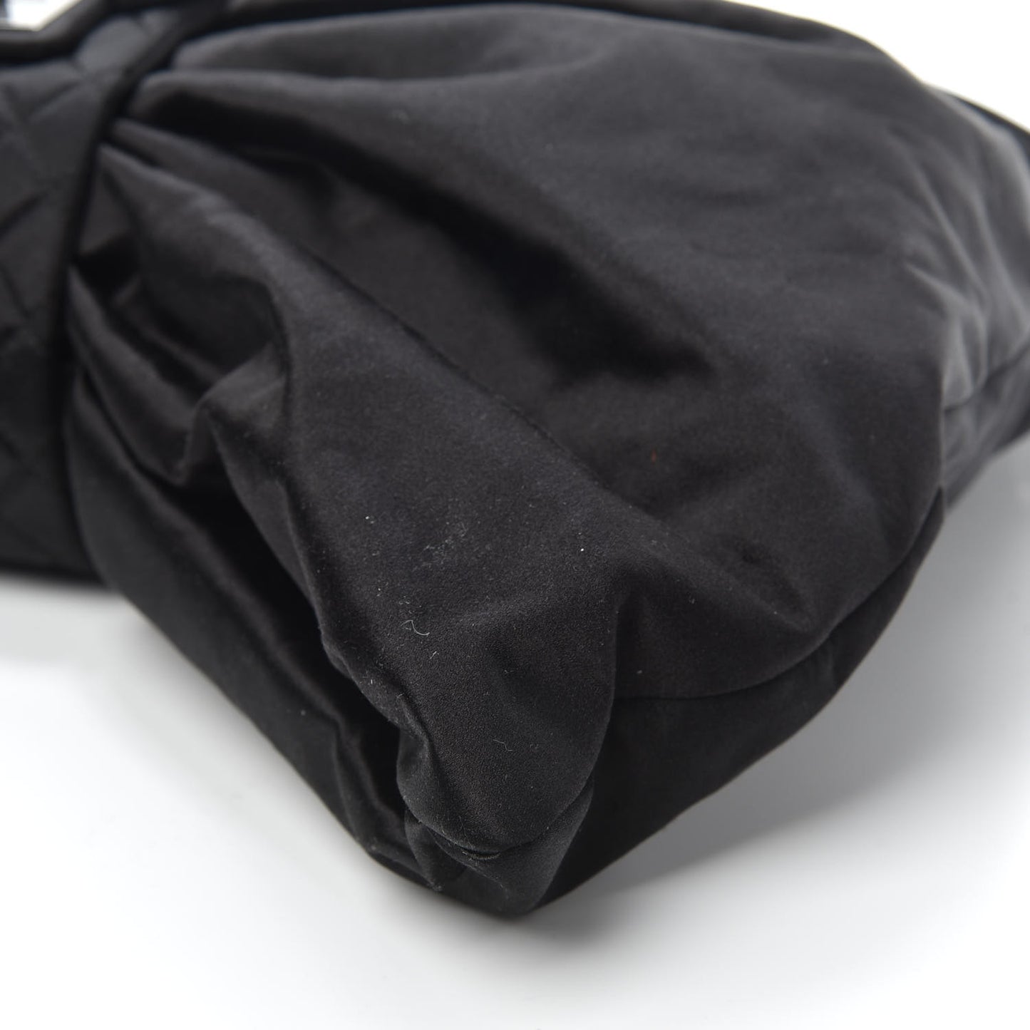 Satin Large Bow Bag Black