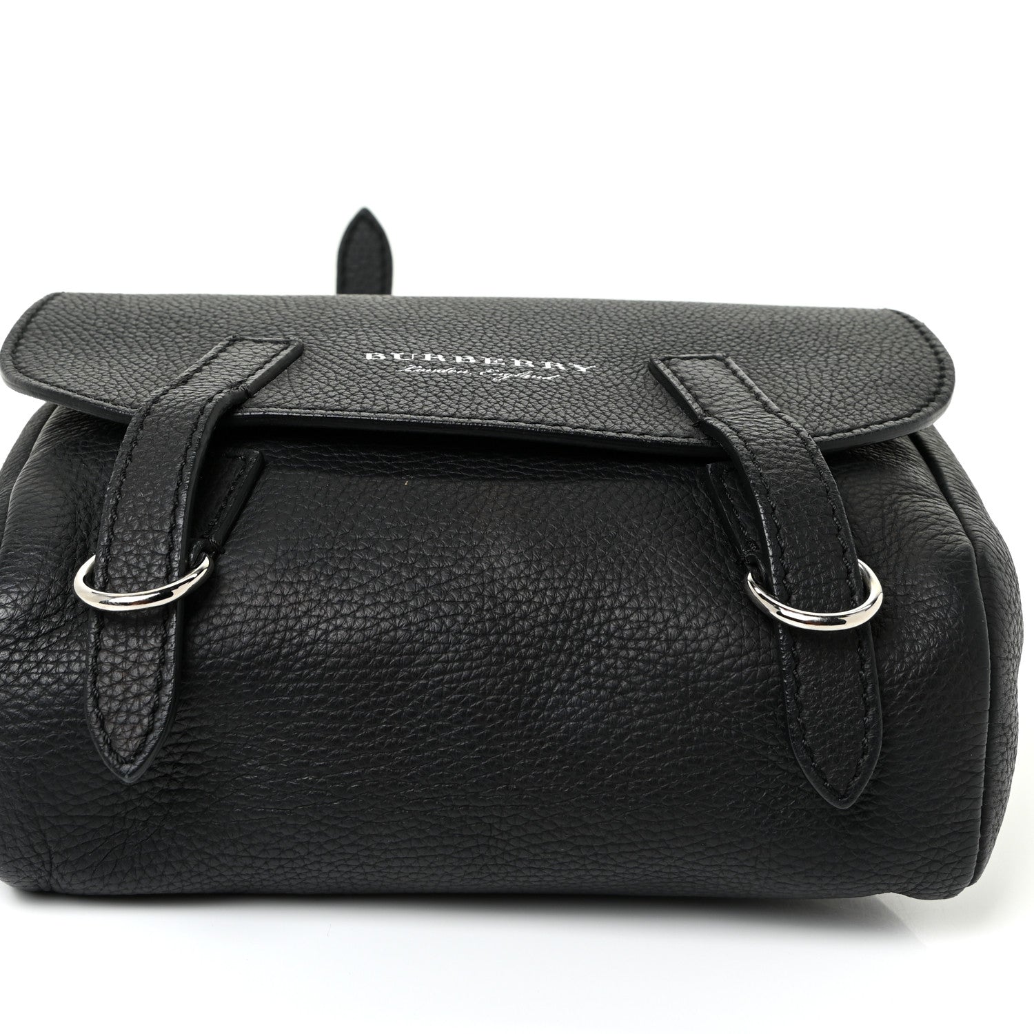 Burberry Soft Grain Calfskin Baby Bridle Saddle Bag Black 10 of 13