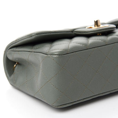 Chanel Iridescent Caviar Quilted Mini Rectangular Flap Green 6 of 11