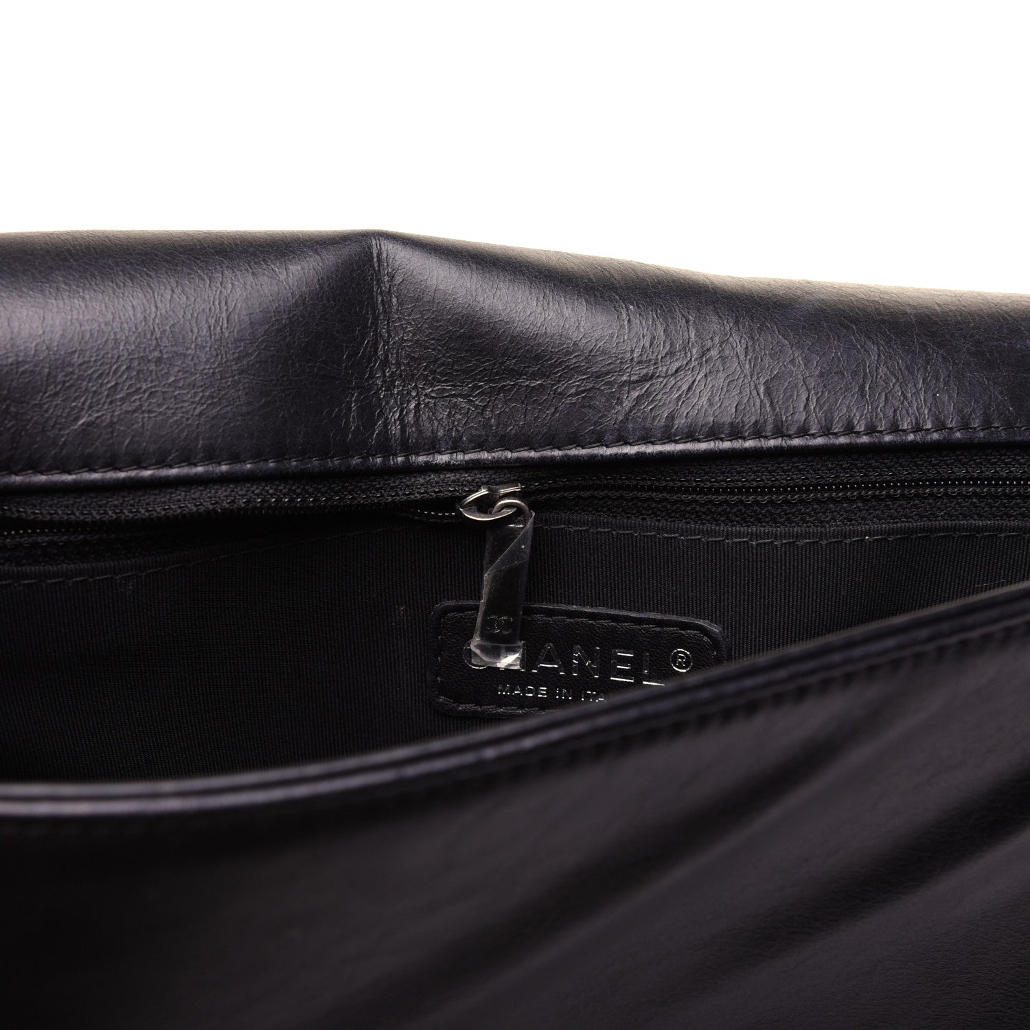 Chanel Calfskin Embossed Stitch Large Boy Flap Black 10 of 18