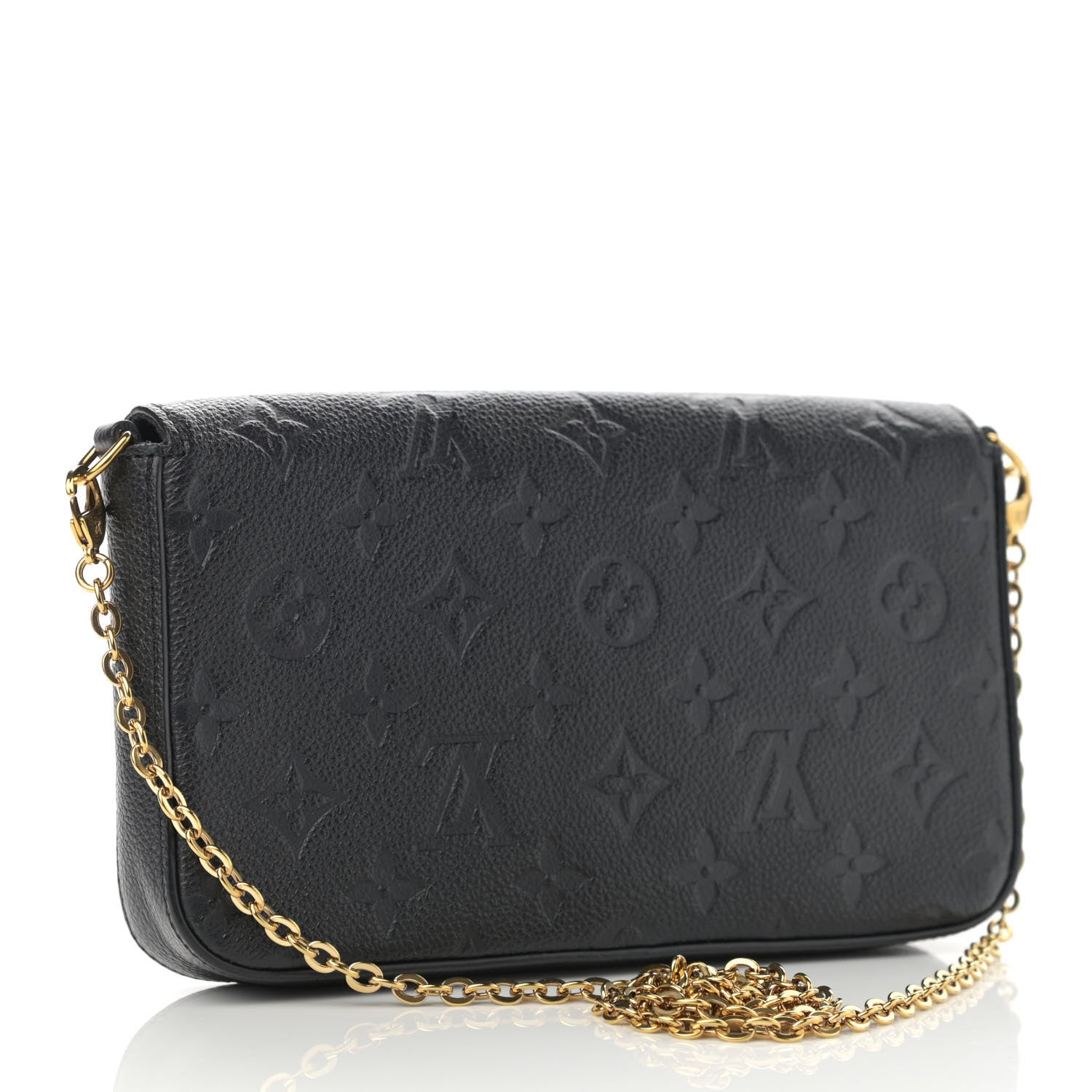 Louis Vuitton Empreinte Pochette Felicie Chain Wallet Black 3 of 10