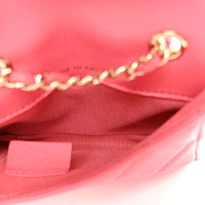Chanel Lambskin Quilted Mini Chain Belt Bag Pink 5 of 11