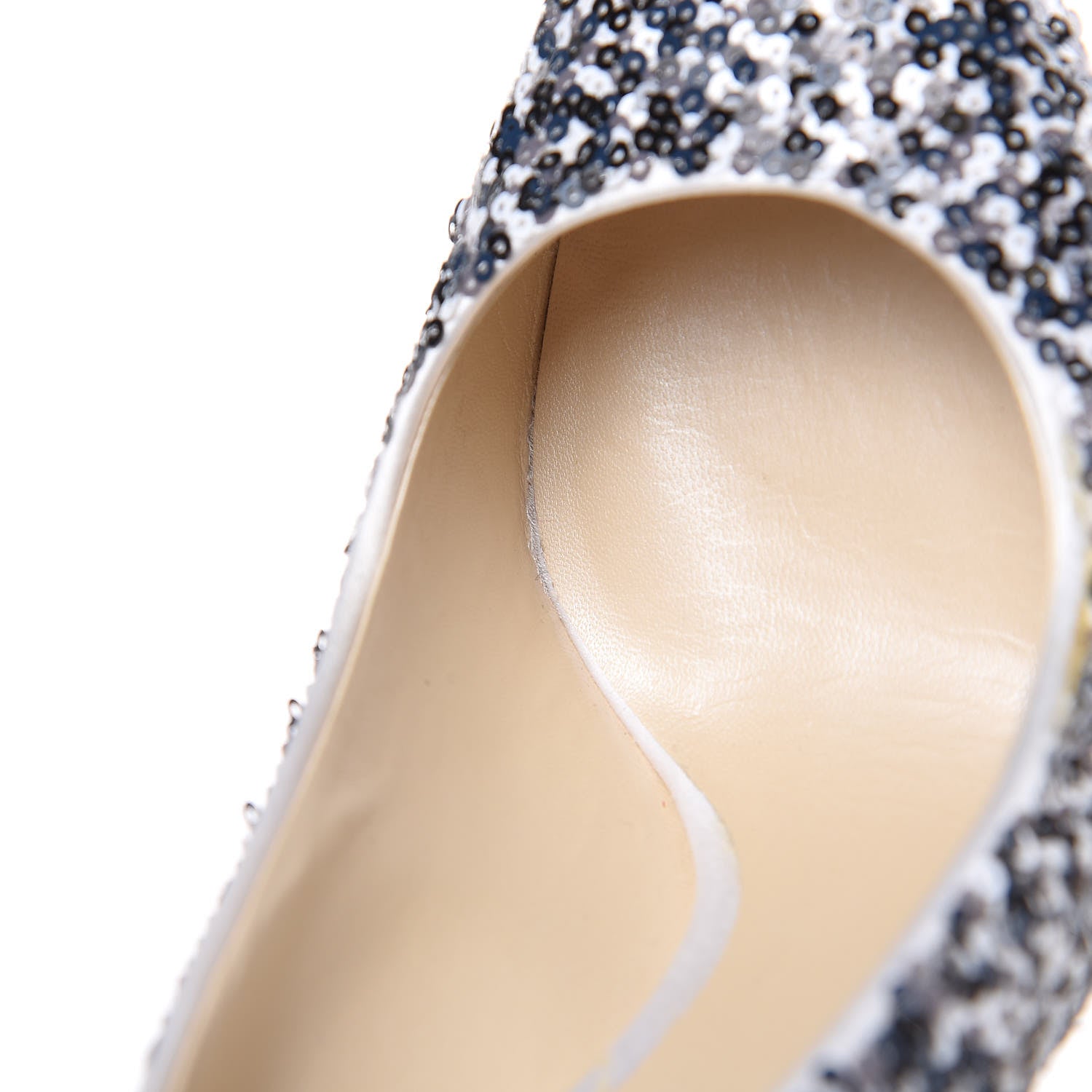 Christian Dior Sequin Cherie Pointy Toe 100mm Pumps 37 Cobalt 7 of 11