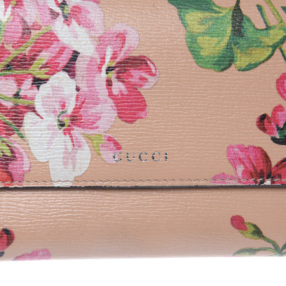 Gucci Calfskin Blooms Print Continental Wallet Pink Apricot Multicolor 11 of 12