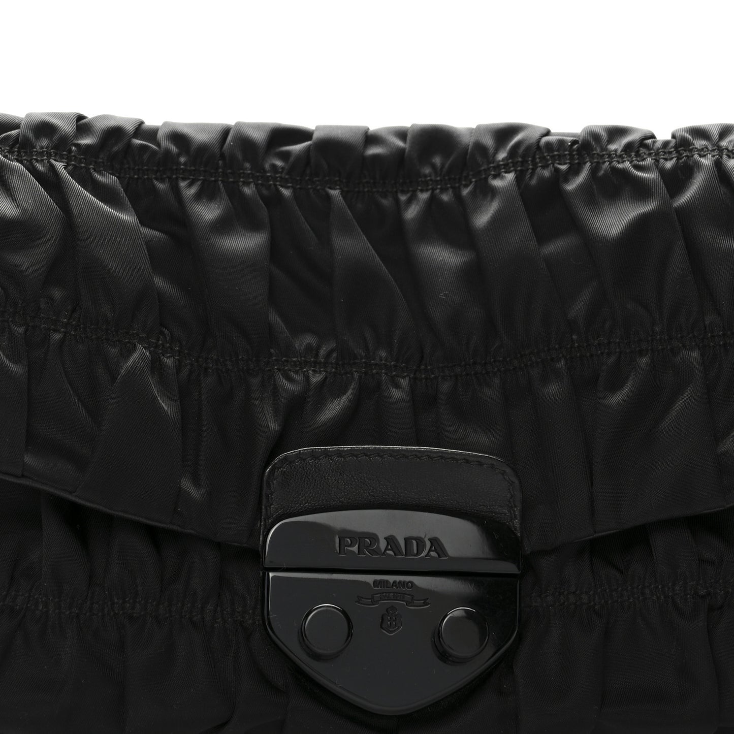 Tessuto Gaufre Shoulder Bag Black