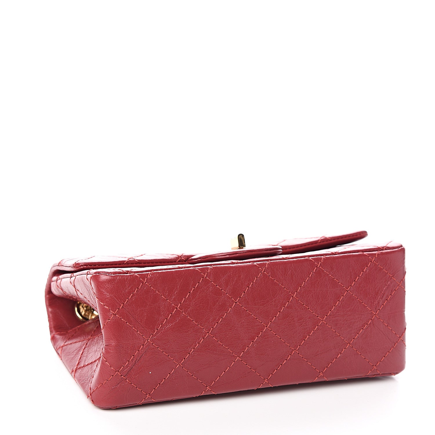 Chanel Aged Calfskin Quilted 2.55 Reissue Mini Flap Red 3 of 10