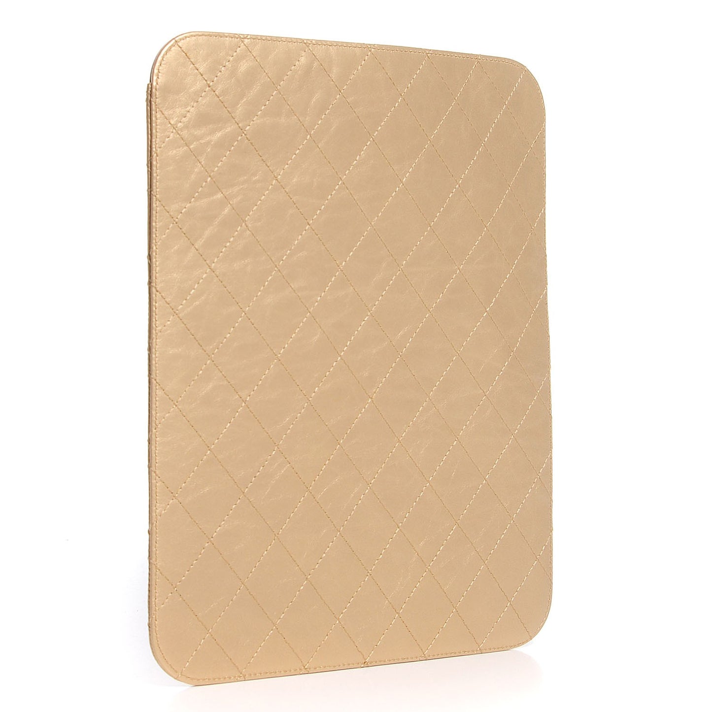 Metallic Calfskin Brilliant iPad Case Gold
