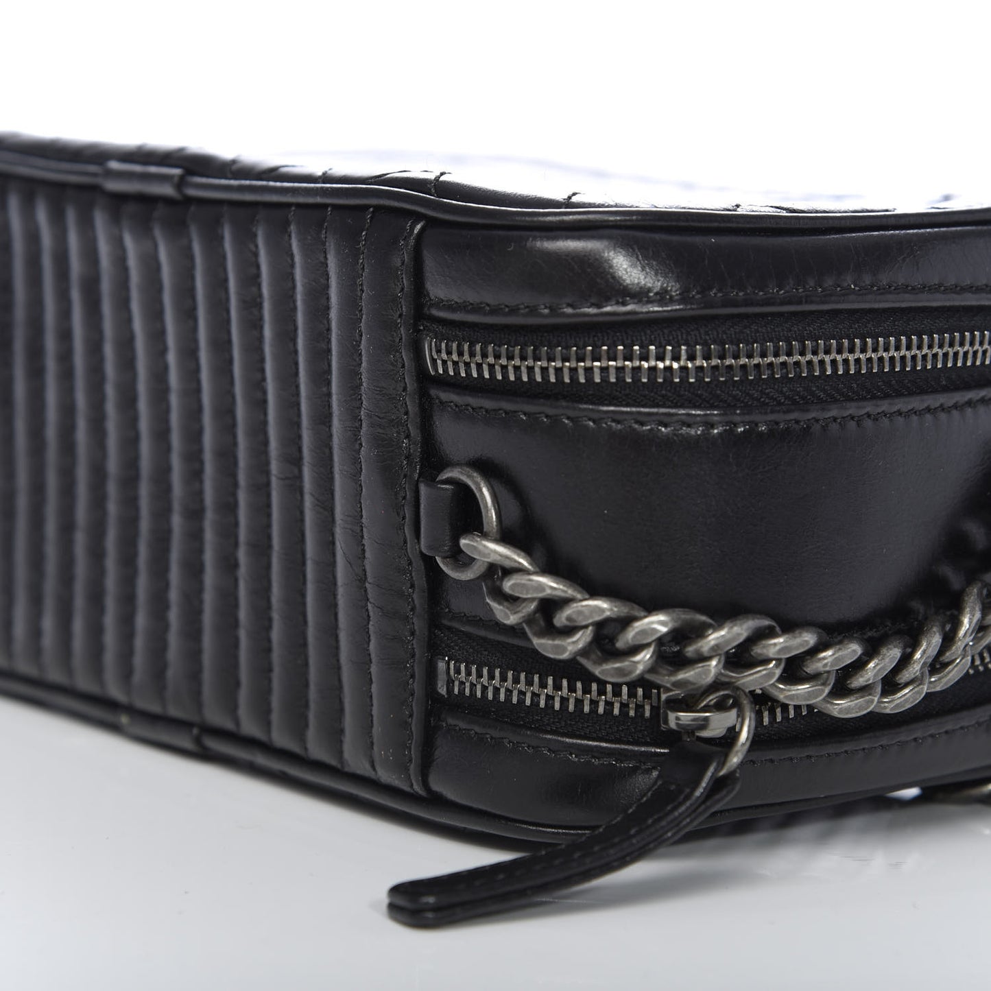 Lambskin Quilted Small Coco Boy Camera Case Black