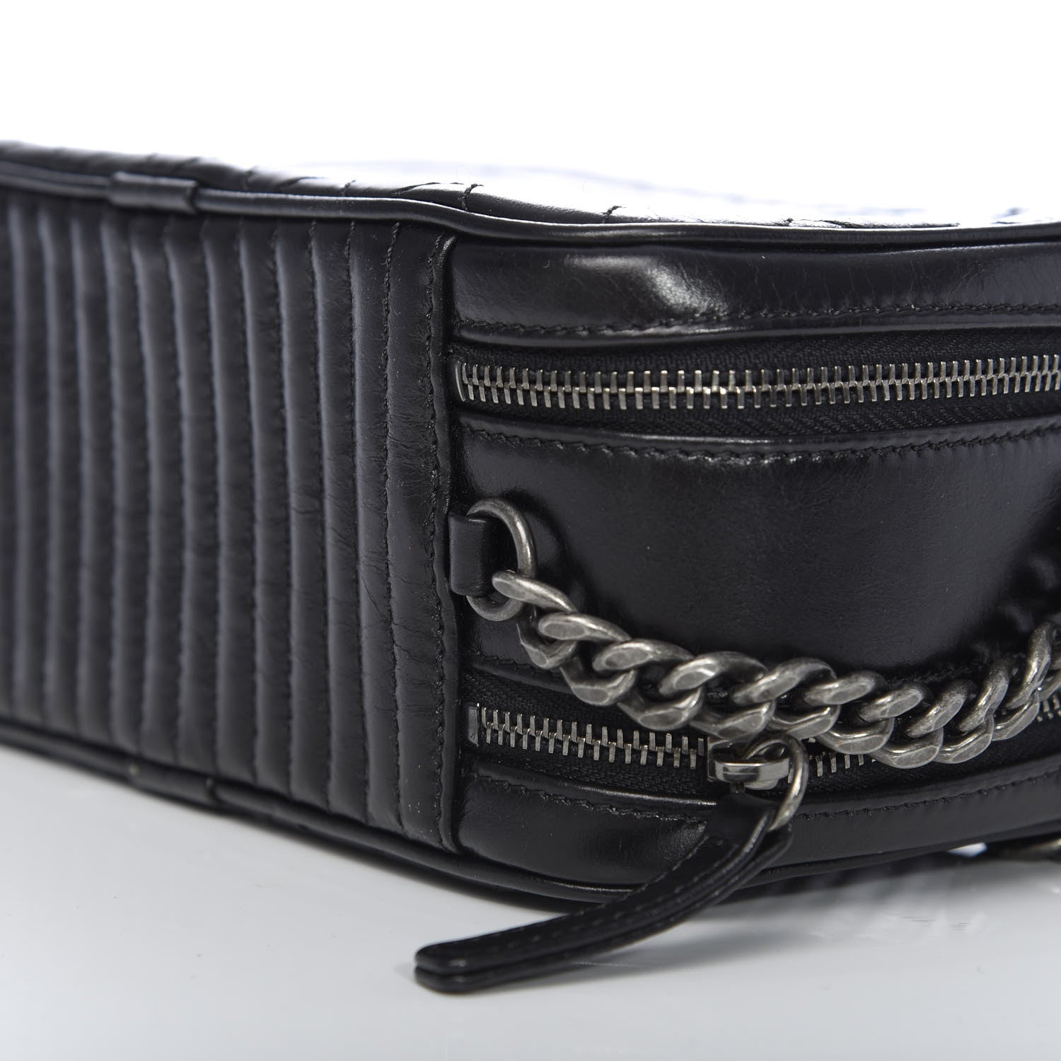 Chanel Lambskin Quilted Small Coco Boy Camera Case Black 10 of 11