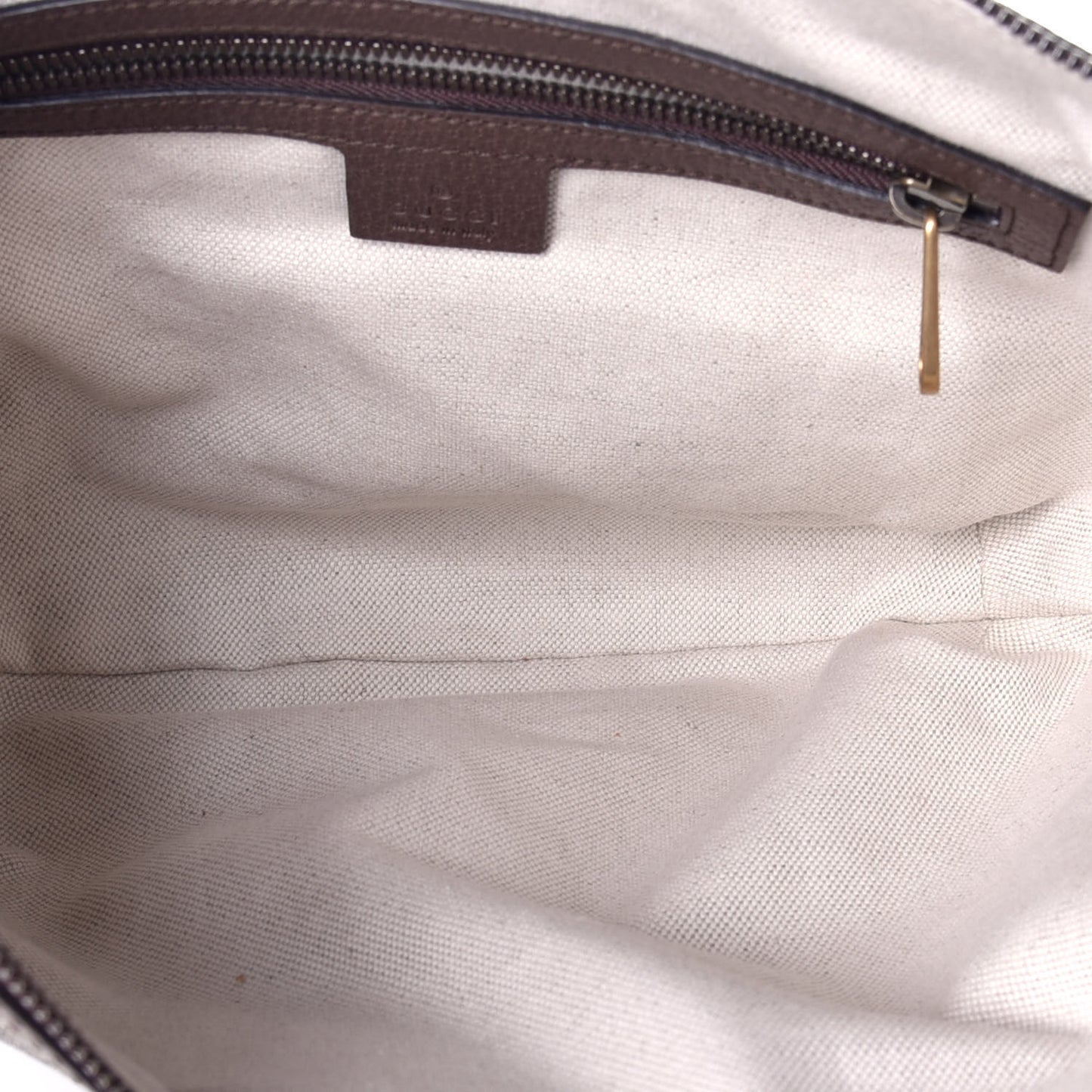 GG Supreme Monogram Web Small Ophidia Half Moon Hobo Brown