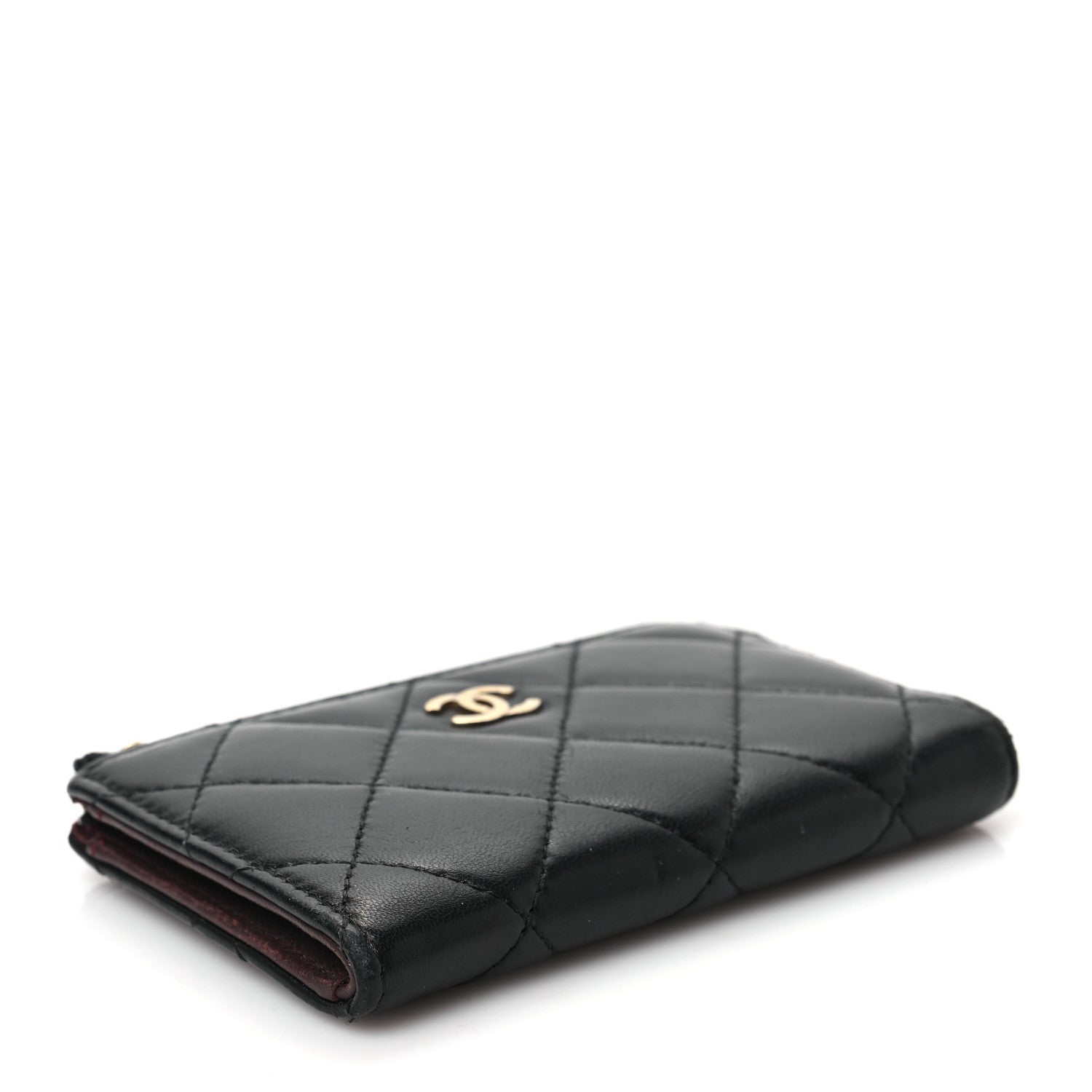Chanel Lambskin Quilted Key Holder Case Black 4 of 8